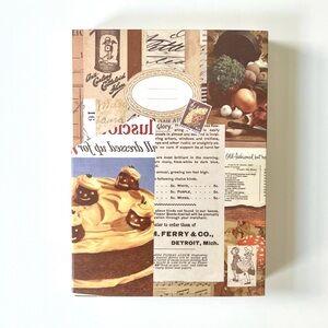 🏷️ retro vintage antique style A6 grid notebook with book cover